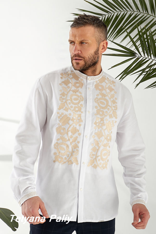 Vyshyvanka Peter embroidered with gold