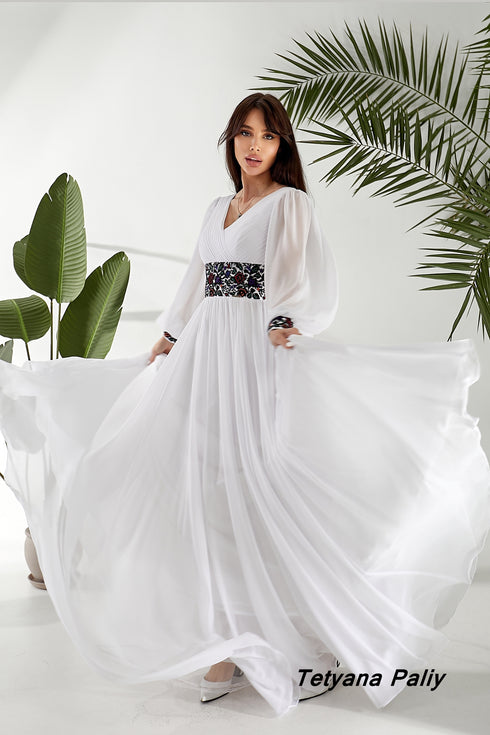 Dress Petunia , black embroidery