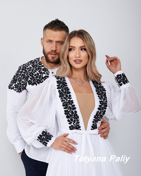 Embroidered dress Solya and vyshyvanka Tikhon