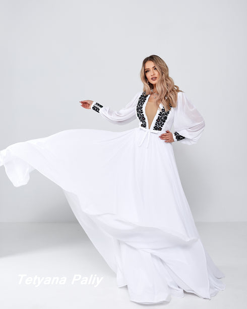 Embroidered dress Solya long