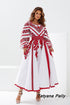 Dress Lyubava midi (red embroidery )