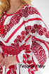 Dress Lyubava is long (red embroidery color)