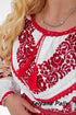 Dress Lyubava is long (red embroidery color)