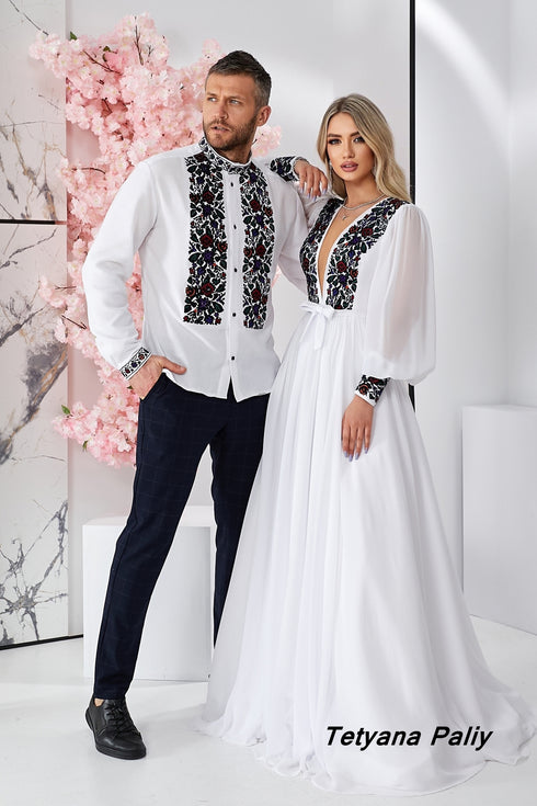 Mia's embroidered dress. Vyshyvanka Matei