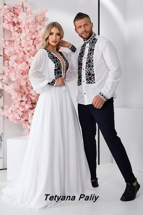 Mia's embroidered dress. Vyshyvanka Matei