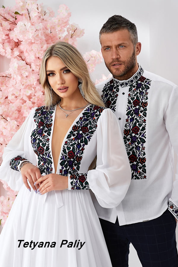 Mia's embroidered dress. Vyshyvanka Matei