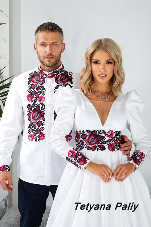 Dress Tiana, men's shirt Timur (violet)