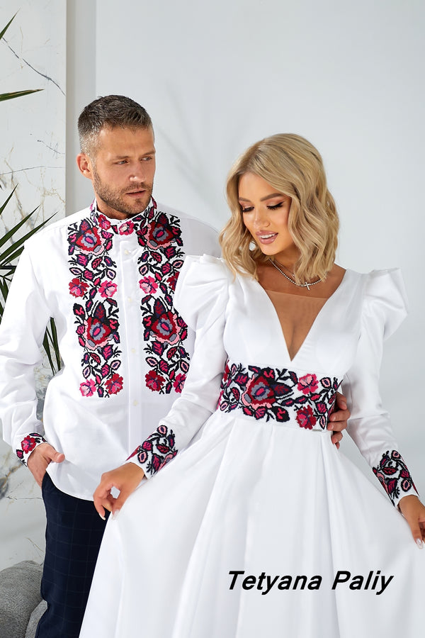 Dress Tiana, men's shirt Timur (violet)