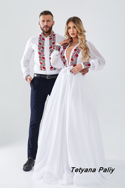 Aeneas dress and Aeneas embroidered shirt