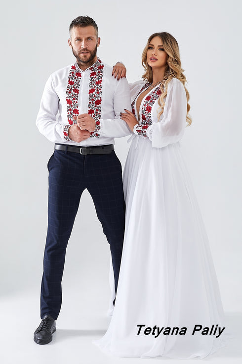 Aeneas dress and Aeneas embroidered shirt