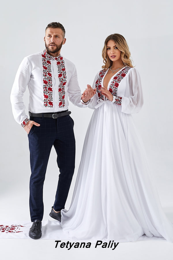 Aeneas dress and Aeneas embroidered shirt