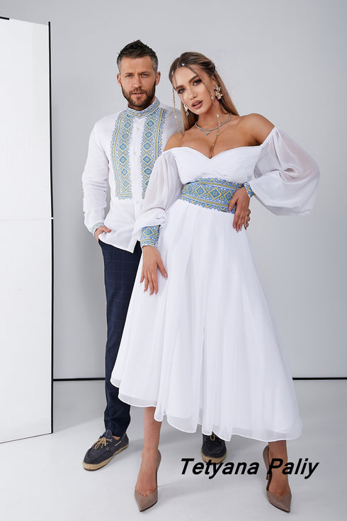 Pava dress, midi, men's shirt Severyn