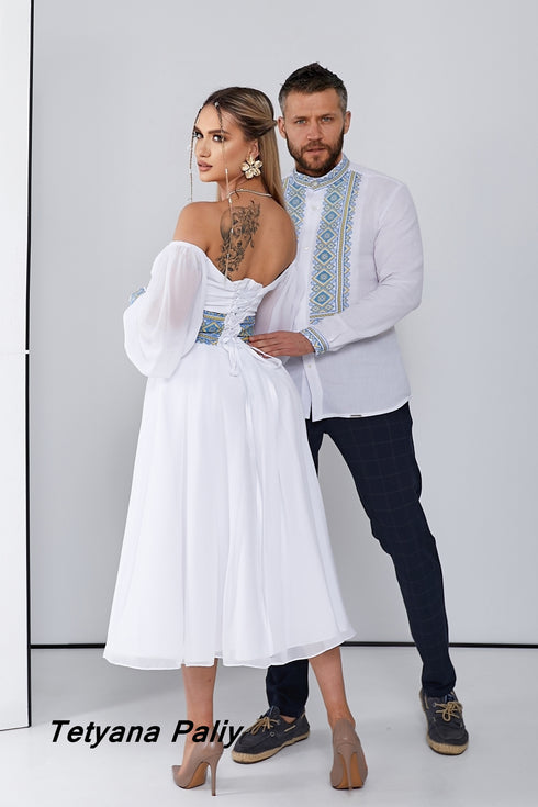 Pava dress, midi, men's shirt Severyn