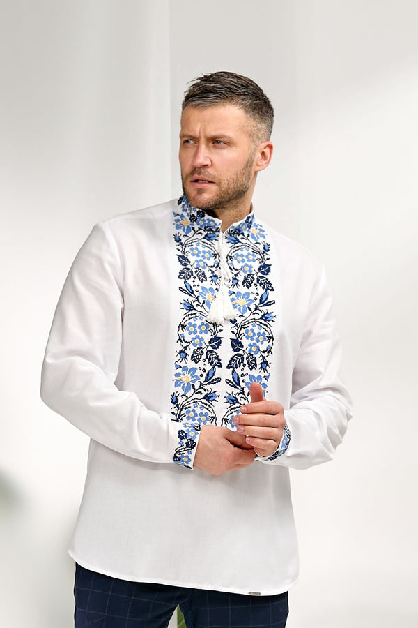 Вишиванка Іван з китицями ( блакитна)