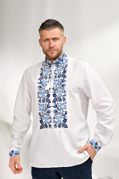 Вишиванка Іван з китицями ( блакитна)