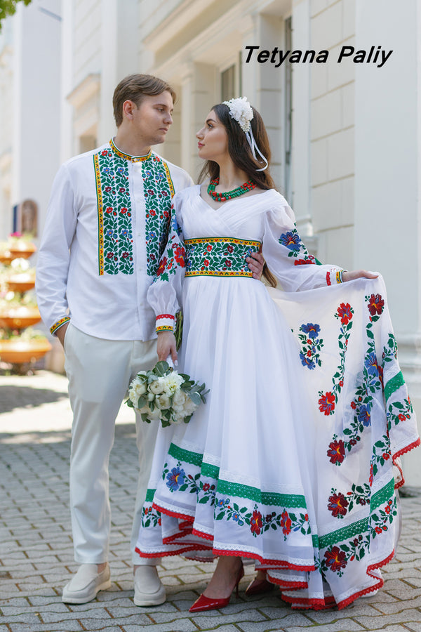 Dress Nina , men's embroidered shirt Denis