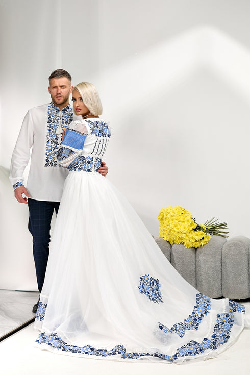 Сукня Галина , чоловіча сорочка Іван ( блакитні )