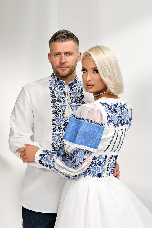 Сукня Галина , чоловіча сорочка Іван ( блакитні )