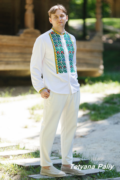 Dress Nina , men's embroidered shirt Denis