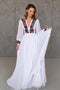 Aeneas dress, embroidery large flowers