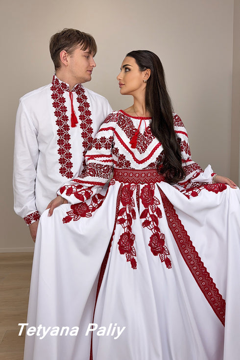 Lyubava dress, men's Vyshyvanka Lubomir