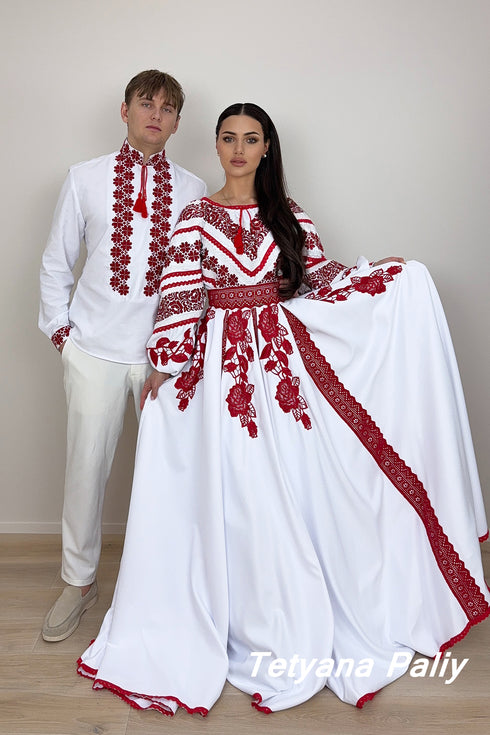 Lyubava dress, men's Vyshyvanka Lubomir