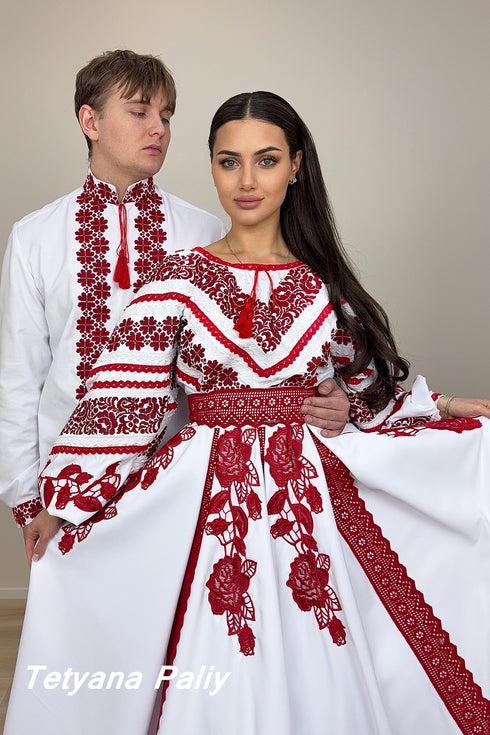 Lyubava dress, men's Vyshyvanka Lubomir