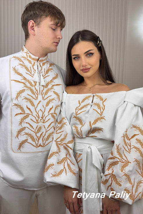 Embroidered dress Polina and embroidery Potap