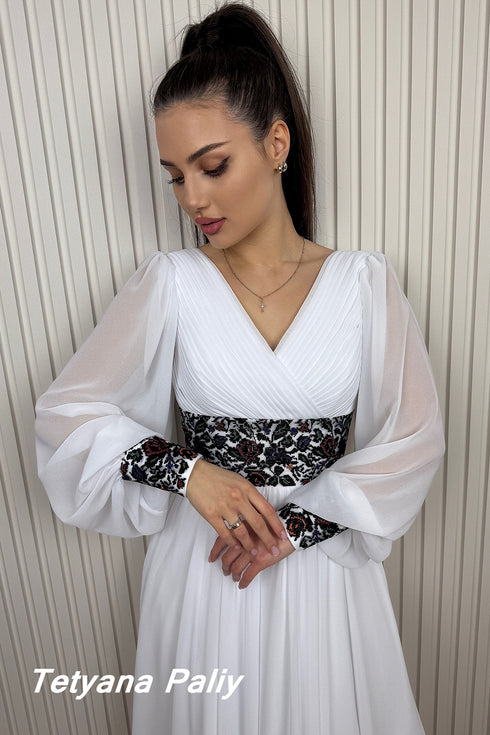 Dress Petunia , black embroidery