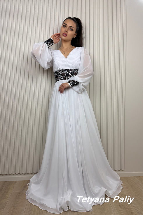 Dress Petunia , black embroidery