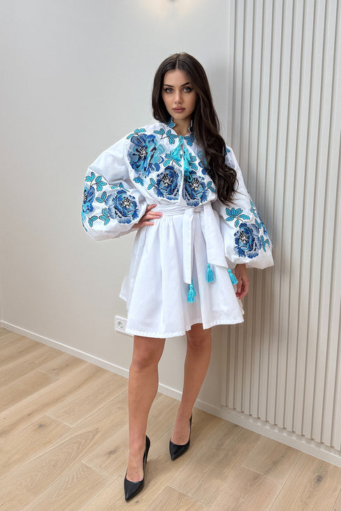 Embroidered dress Peony