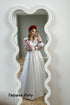 Embroidered dress Ksenia and men's embroidered shirt Oksen