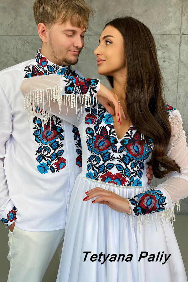 Bazhana dress and Bohdan embroidery