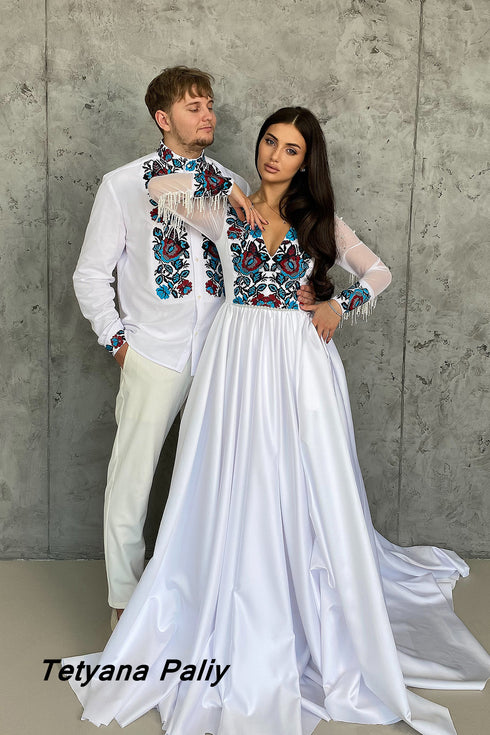 Bazhana dress and Bohdan embroidery