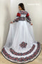Dress Galyna with red and black embroidery