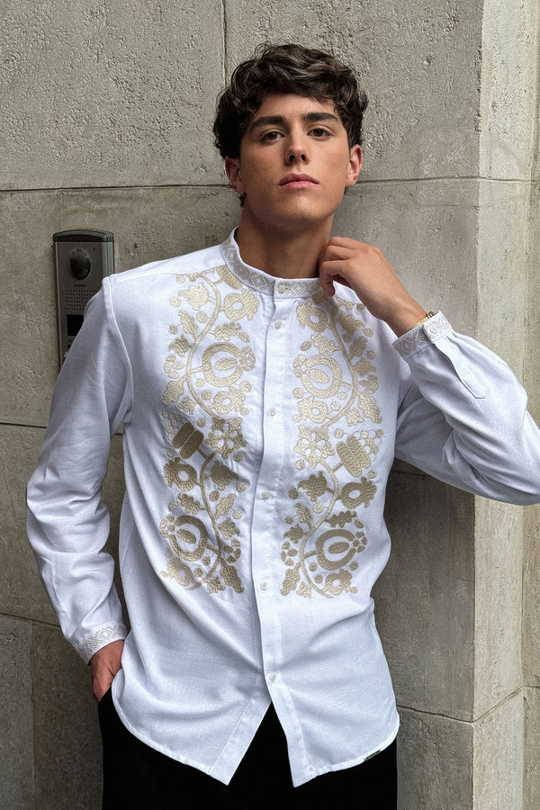 Vyshyvanka Peter embroidered with gold