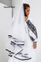 V- 009 Veil ( black and white lace )