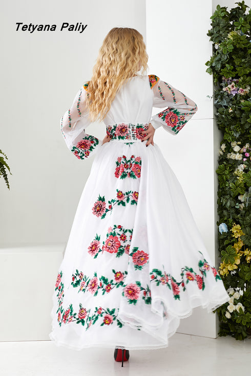 Tina embroidered dress Midi