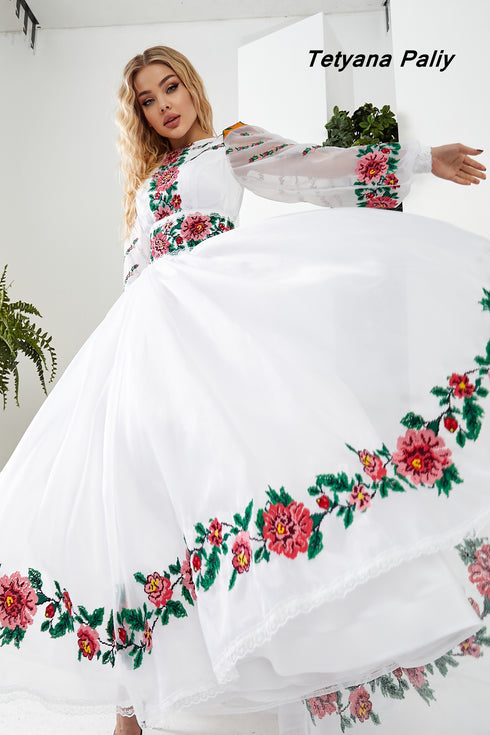 Tina embroidered dress Midi