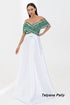 Dress Marianna, long, embroidery green