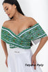 Dress Marianna, long, embroidery green