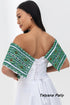 Dress Marianna, long, embroidery green
