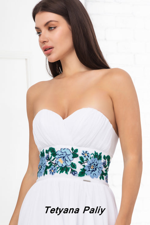 Zarina and Men's shirt Lev (blue embroidery)