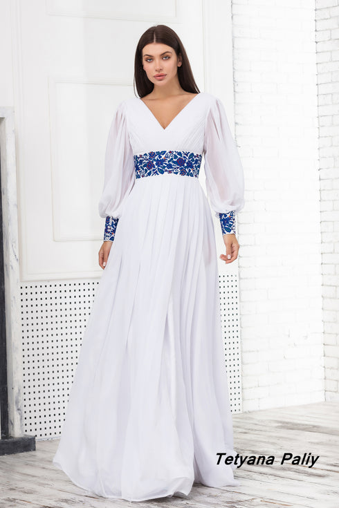 Dress Petunia ( blue embroidery )