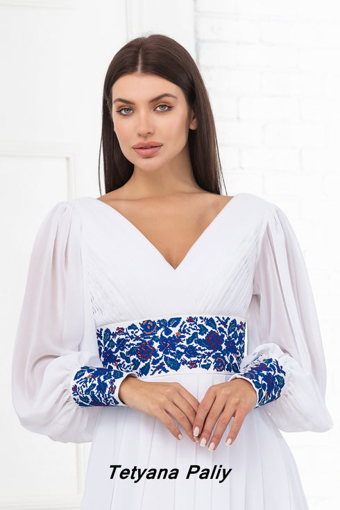 Dress Petunia ( blue embroidery )