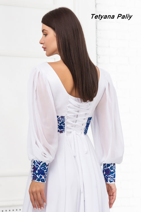 Dress Petunia ( blue embroidery )