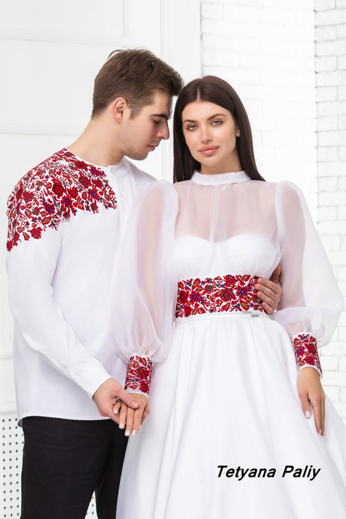 Diana dress (long) with bolero. Dmytro men's shirt.