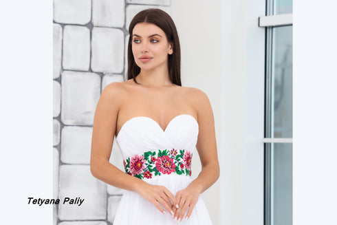 Zarina and Men's shirt Romeo (pink embroidery)