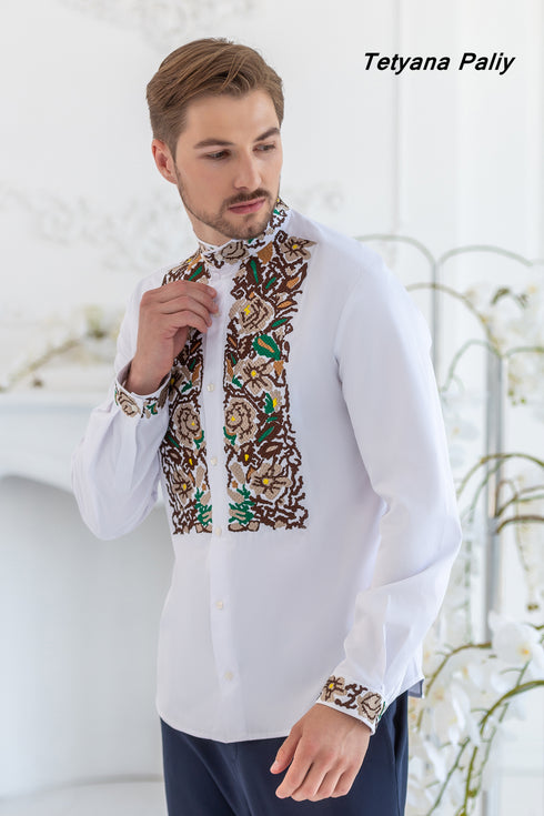 Vyshyvanka Timur ( beige embroidery )