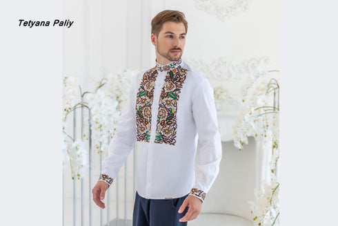 Vyshyvanka Timur ( beige embroidery )